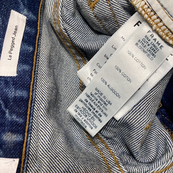 REVOLVE FRAME DENIM LE PEGGED JEAN BOHO DISTRESSED HIGH WAIST JEANS 26 - Picture 7 of 13